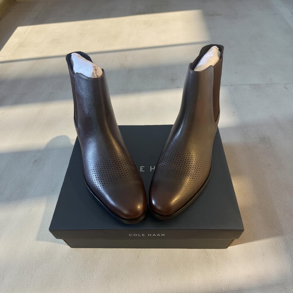 Cole Haan Men's Brown Leather Chelsea Boots